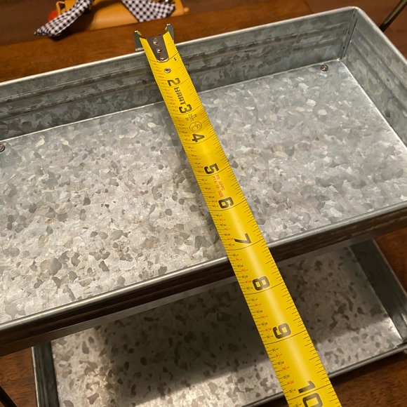 Galvanized 2 Tiered Tray - Picture 6 of 9